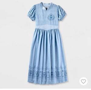 New Girls Silky Blue Short Sleeve Beetlejuice Nightgown Size M 8 Halloween